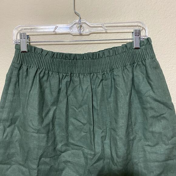 NWT FLAW J.Crew Factory Linen-Cotton Blend City Skirt A-Line Size 8 Linen Work - Picture 2 of 7